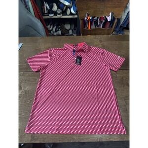 Haven Red White and Blue Commander in Chief 45 - 47 Trump Golf Shirt Men's Small